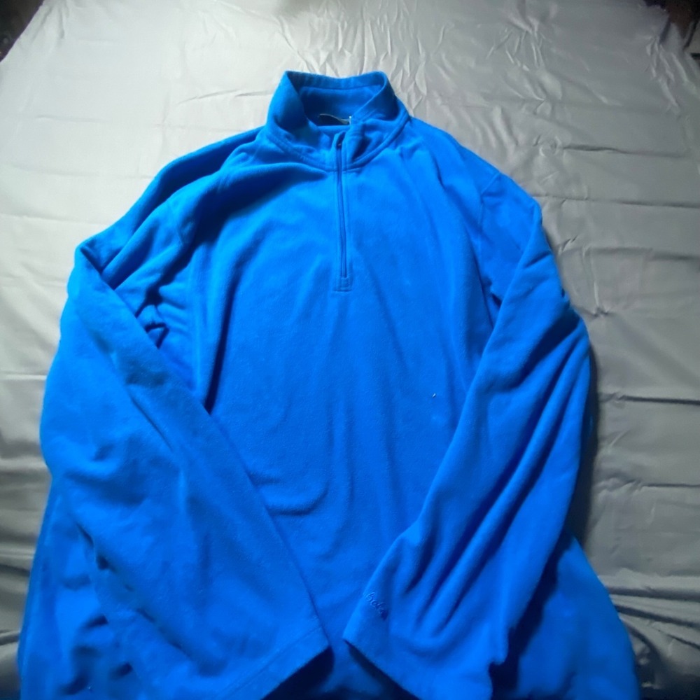 Cabela's Men's 2XL Blue Quarter Zip Fleece Pullover Jacket Outdoor Hiking